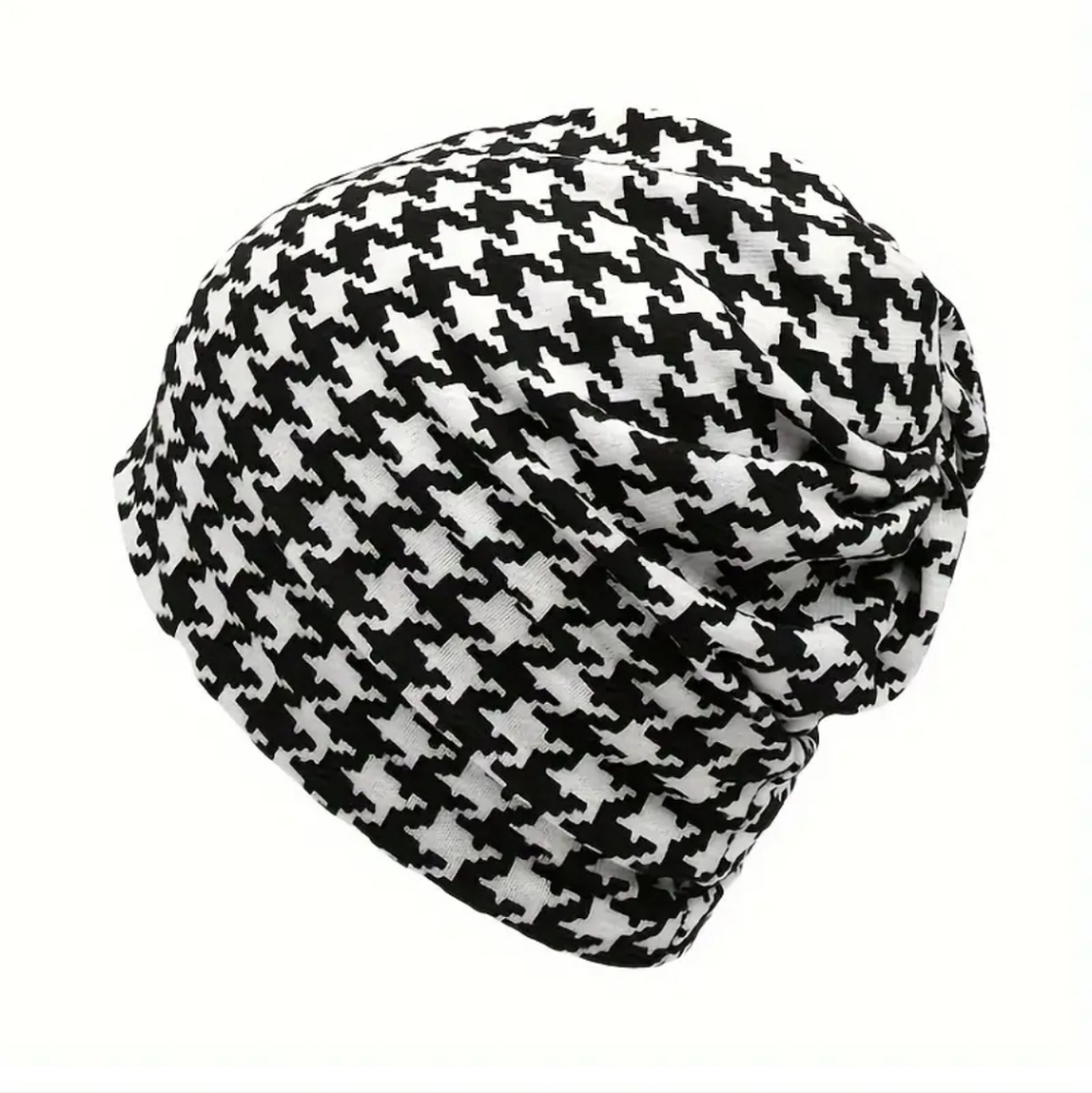 Herringbone beanie cap - Picture 4 of 5